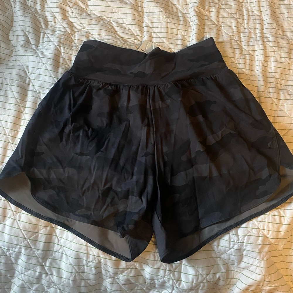 Halara Black Camo Print High Waisted Running Shorts